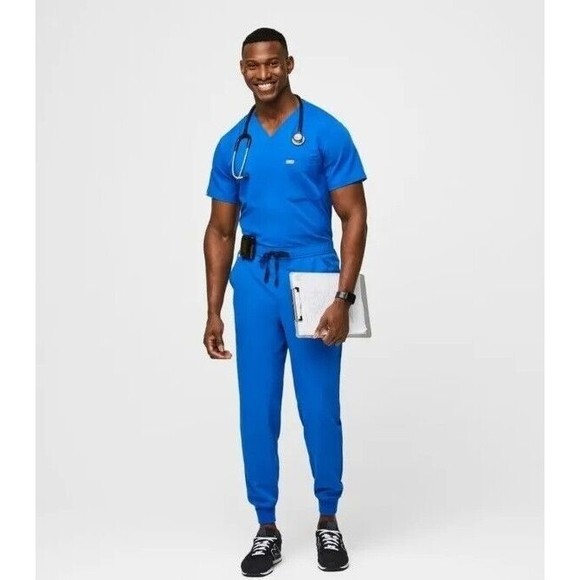Figs Pants Figs Uniform Set Mens Royal Blue Chisec Top And Jansen